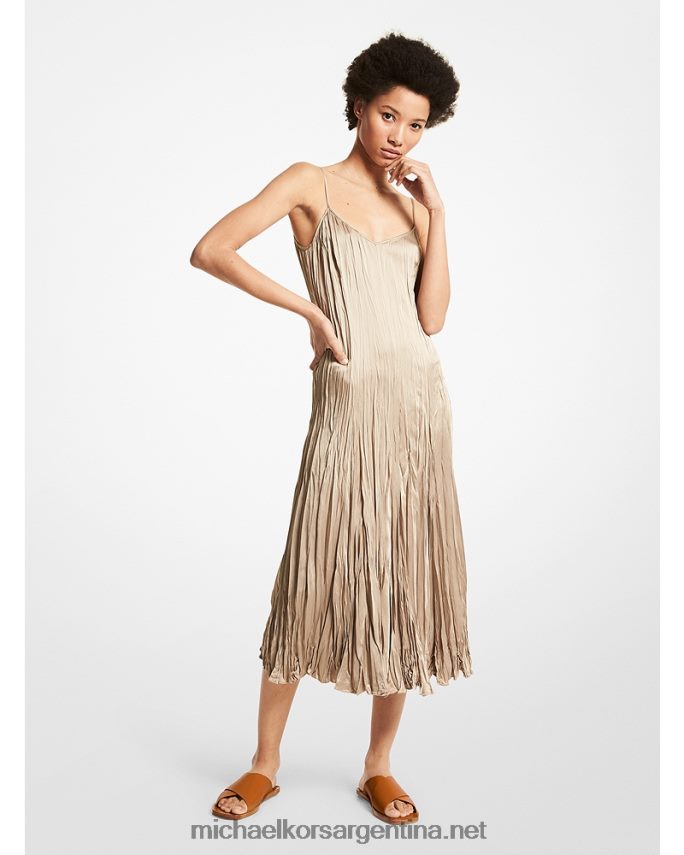 unisexo arena vestido lencero de charmeuse de satén aplastado de la colección Michael Kors T46HB03753