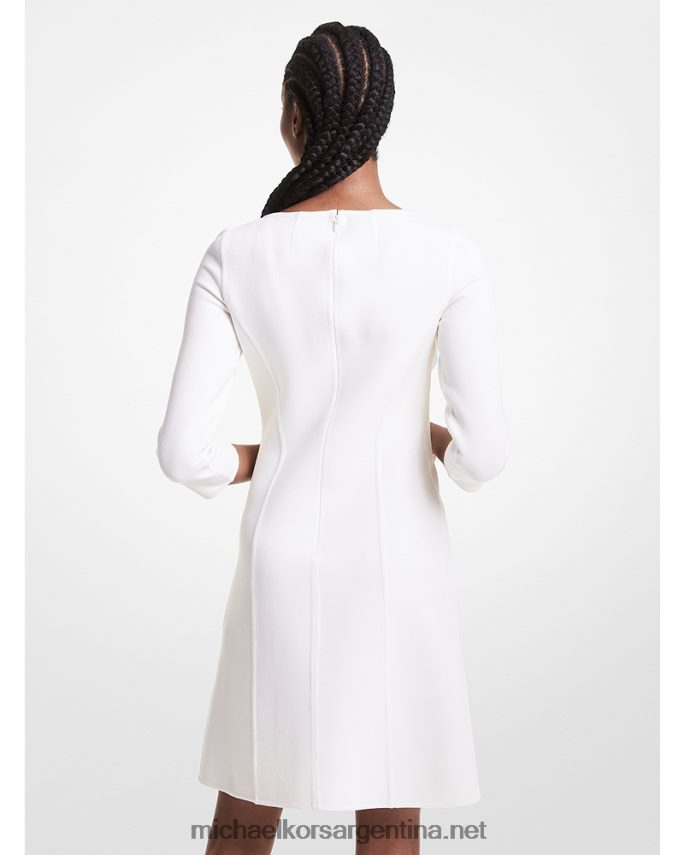 unisexo blanco vestido recto de crepé de lana stretch de collection Michael Kors T46HB03617