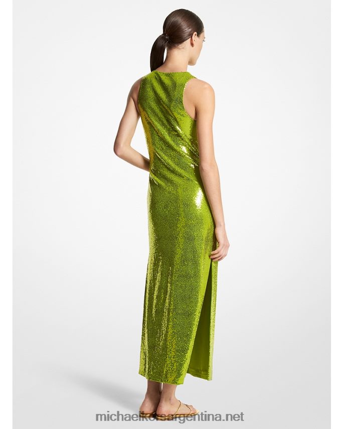 unisexo cal vestido sin mangas de crepé con lentejuelas de la colección Michael Kors T46HB03521