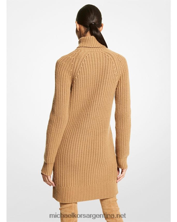 unisexo camello vestido de cuello alto de cachemira de la colección Michael Kors T46HB03642
