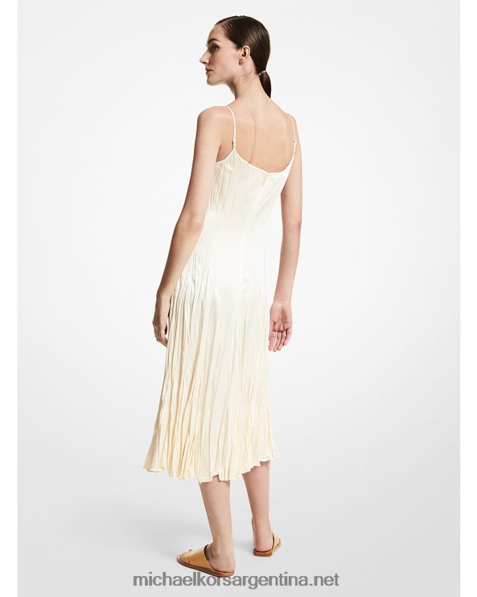 unisexo crudo vestido lencero de charmeuse de satén aplastado de la colección Michael Kors T46HB03752