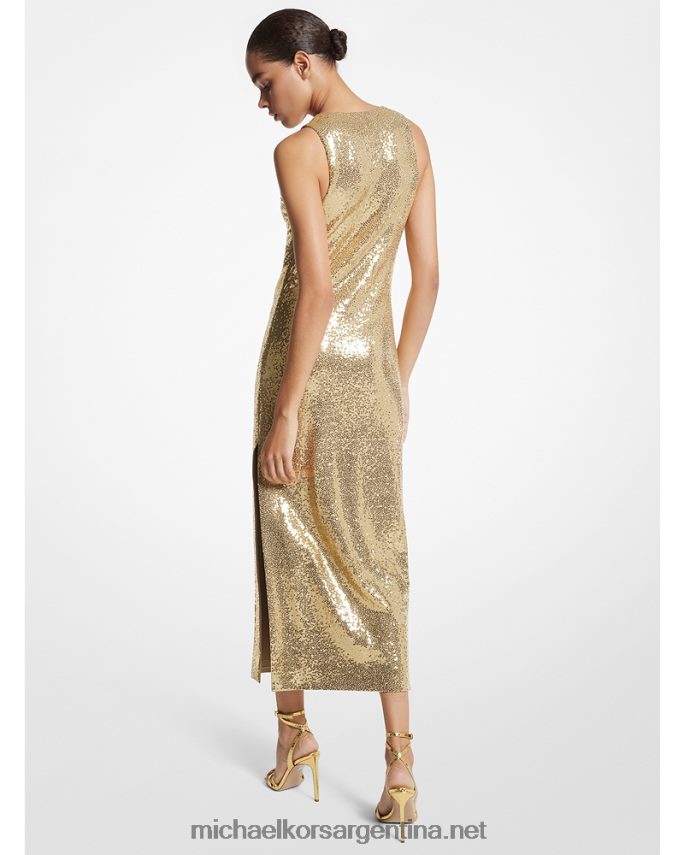 unisexo duna vestido sin mangas de jersey elástico con lentejuelas Michael Kors T46HB03450