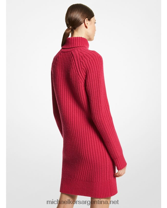 unisexo fucsia vestido de cuello alto de cachemira de la colección Michael Kors T46HB03640