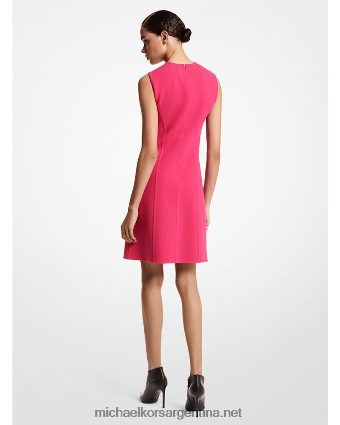 unisexo fucsia vestido recto de crepé de lana stretch de collection Michael Kors T46HB03638