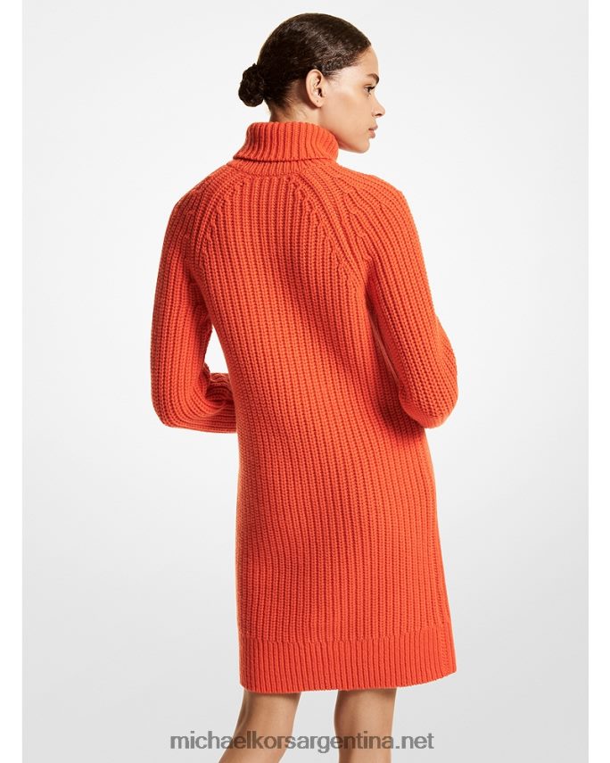 unisexo naranja vestido de cuello alto de cachemira de la colección Michael Kors T46HB03641