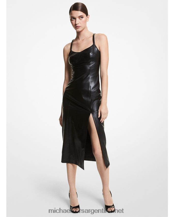 unisexo negro Collection vestido tubo de piel escotada Michael Kors T46HB03736