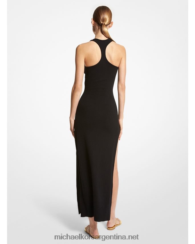 unisexo negro vestido sin mangas de cachemira de la colección Michael Kors T46HB03533