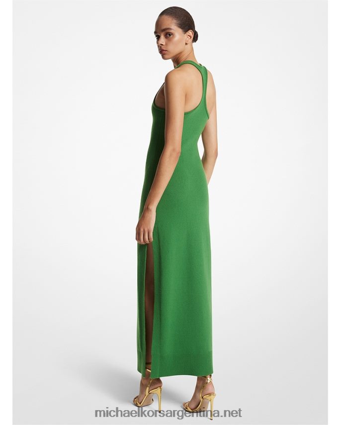 unisexo verde palmera vestido sin mangas de cachemira de la colección Michael Kors T46HB03532