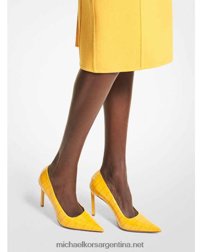 mujer maravilla salón collection martine de piel grabada de cocodrilo Michael Kors T46HB02321