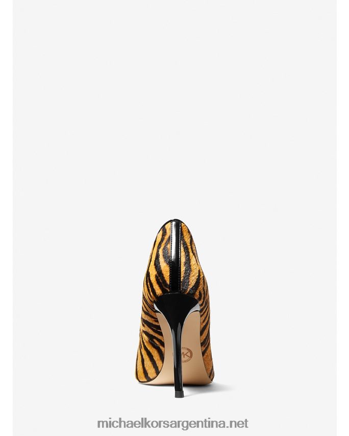 mujer maravilla salón parker de piel y pelo de becerro con estampado de tigre Michael Kors T46HB02300