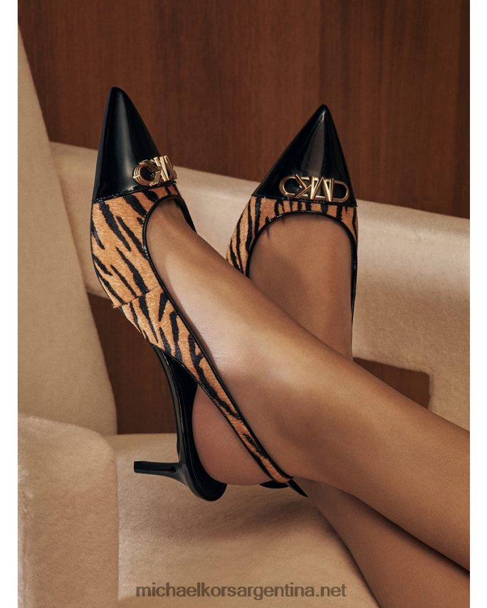 mujer maravilla salón parker flex con estampado de tigre y pelo de becerro Michael Kors T46HB02296