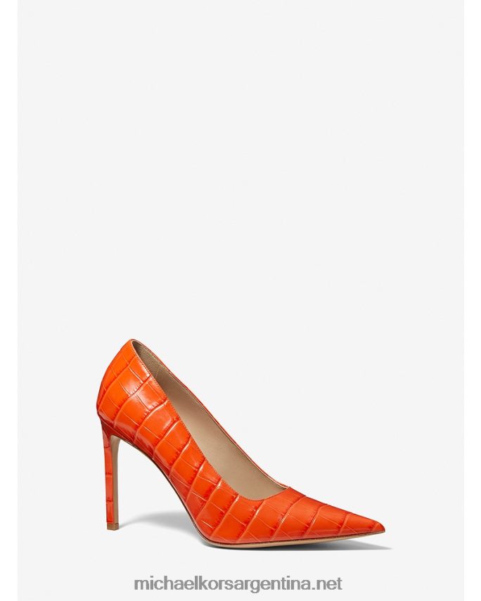 mujer naranja salón collection martine de piel grabada de cocodrilo Michael Kors T46HB02320