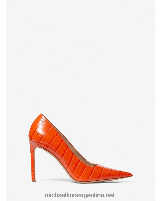 mujer naranja salón collection martine de piel grabada de cocodrilo Michael Kors T46HB02320