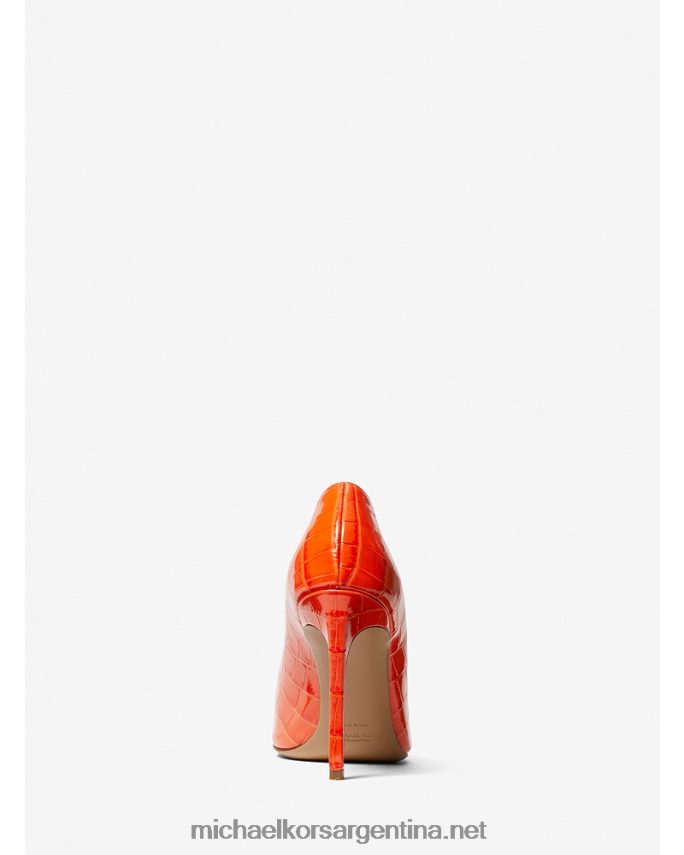 mujer naranja salón collection martine de piel grabada de cocodrilo Michael Kors T46HB02320