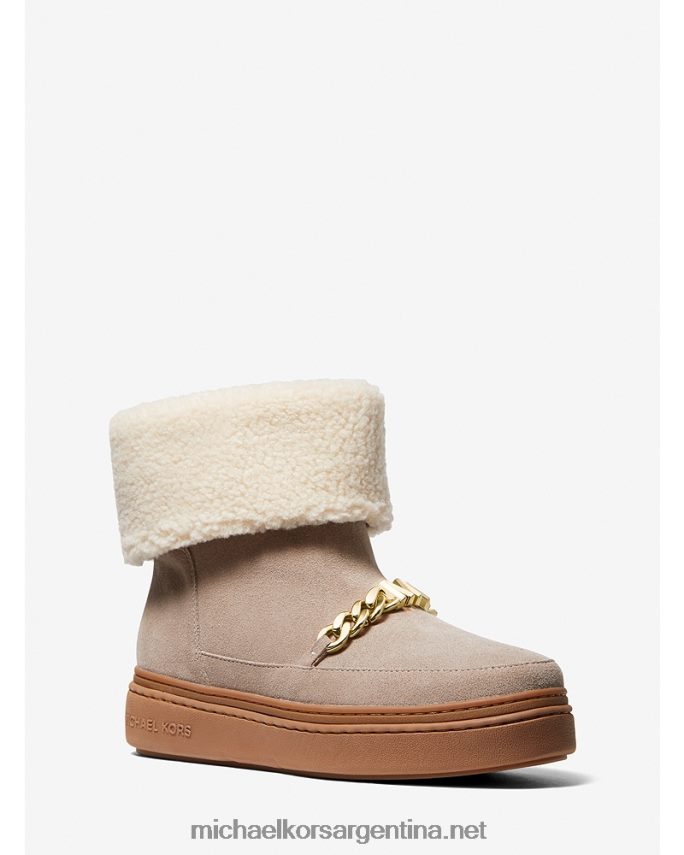 mujer abedul bota chapman adornada de ante sintético y piel de oveja sintética Michael Kors T46HB02192