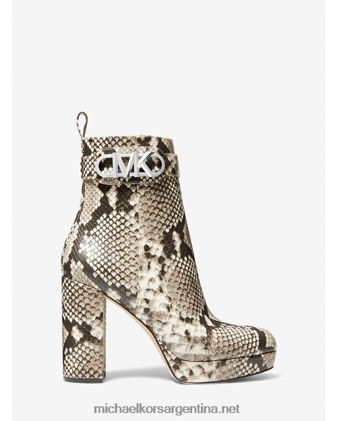 mujer arena botas parker de piel sintética con plataforma y serpiente en relieve Michael Kors T46HB02159