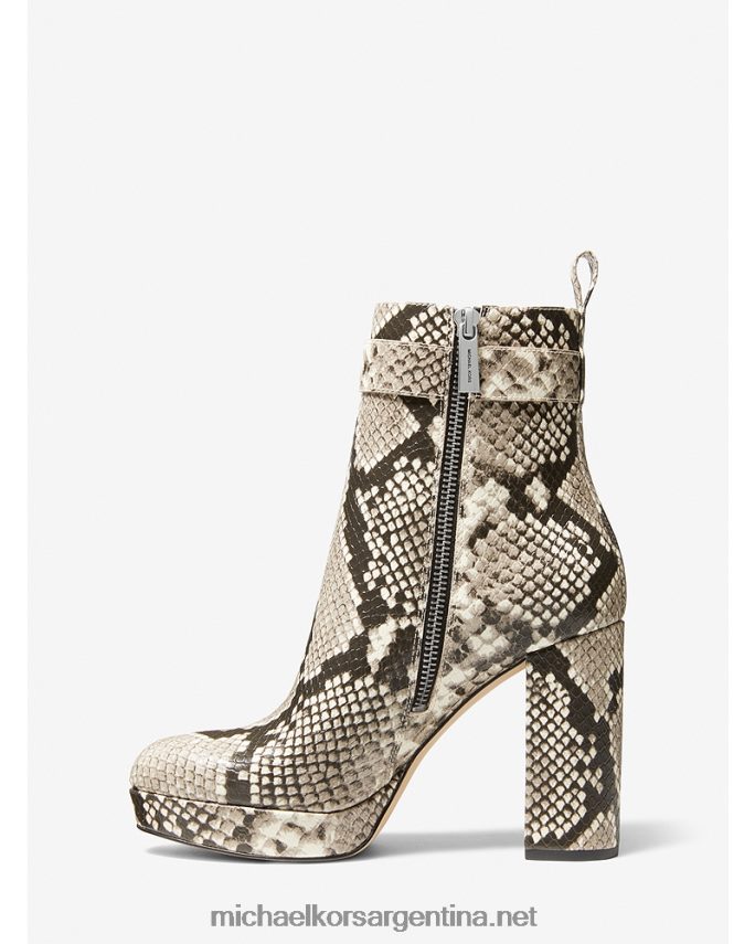 mujer arena botas parker de piel sintética con plataforma y serpiente en relieve Michael Kors T46HB02159
