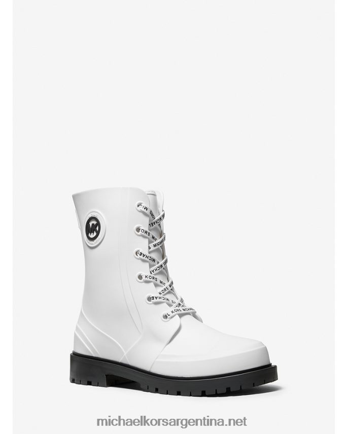 mujer blanco óptico/negro bota de lluvia de pvc montaigne Michael Kors T46HB02166