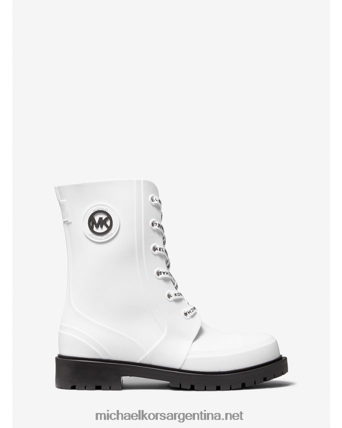 mujer blanco óptico/negro bota de lluvia de pvc montaigne Michael Kors T46HB02166