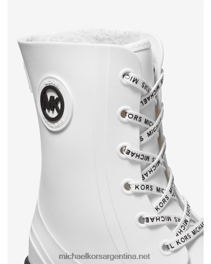 mujer blanco óptico/negro bota de lluvia de pvc montaigne Michael Kors T46HB02166