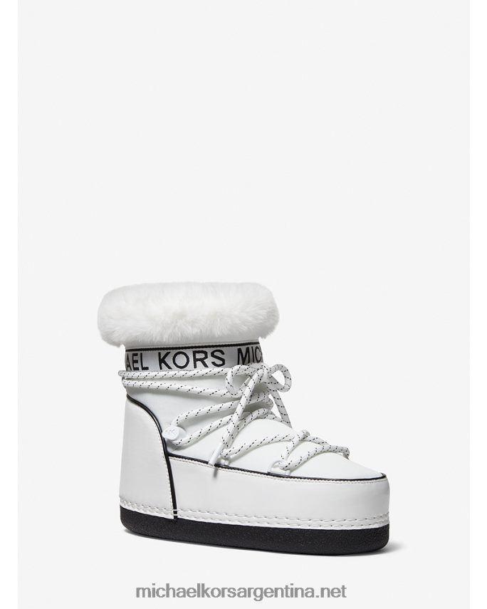mujer blanco óptico/negro bota de nieve de nailon zelda Michael Kors T46HB02111