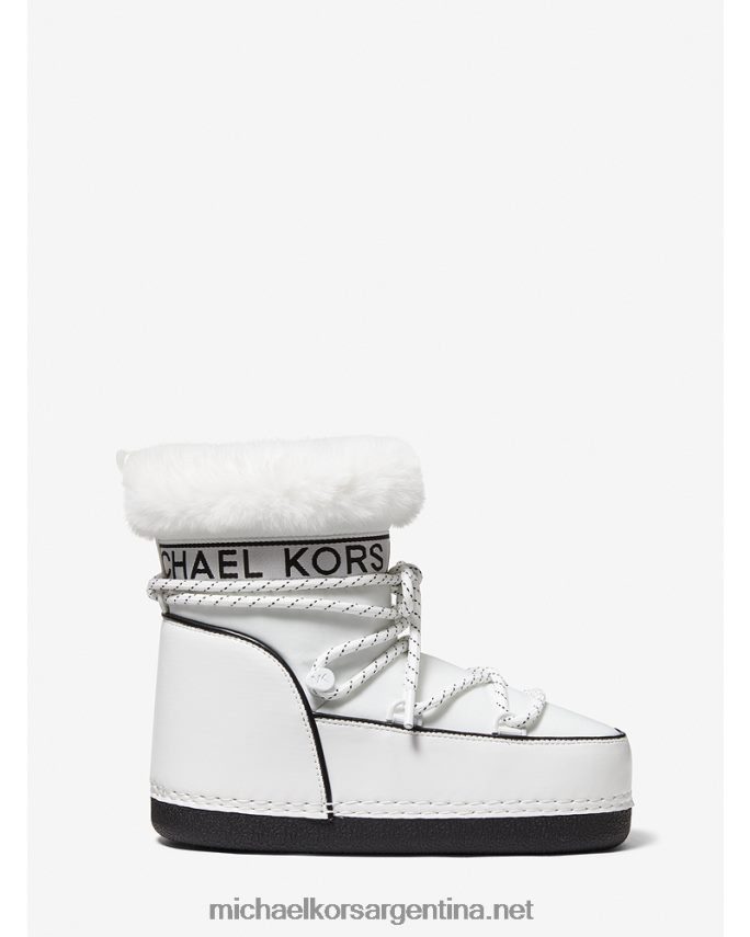 mujer blanco óptico/negro bota de nieve de nailon zelda Michael Kors T46HB02111
