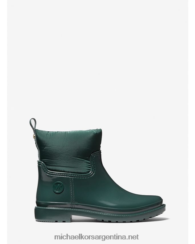 mujer carrera verde Bota de lluvia de nailon y pvc con cinta con el logotipo de Blakely Michael Kors T46HB02203