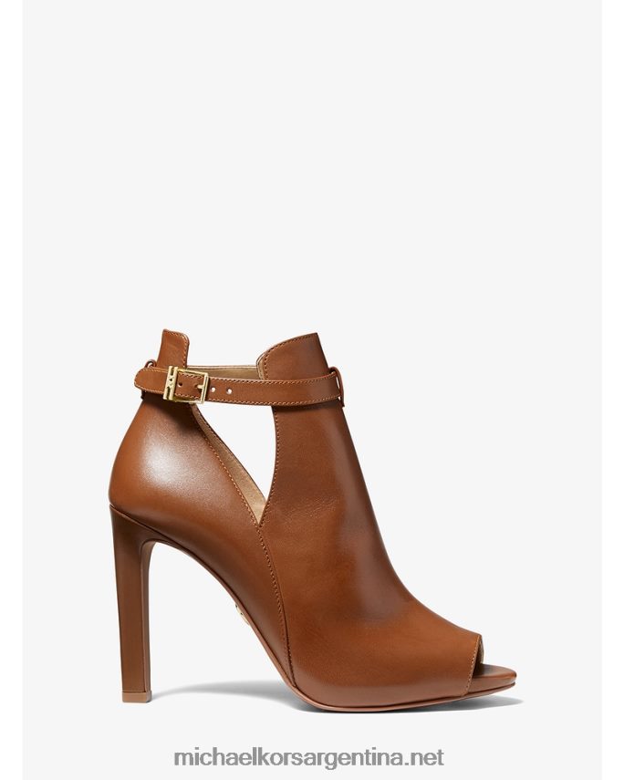 mujer equipaje Botín de piel Lawson con puntera abierta Michael Kors T46HB02088