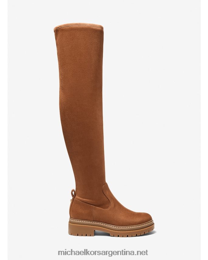 mujer equipaje Botas por encima de la rodilla Cyrus de gamuza sintética elástica Michael Kors T46HB02128