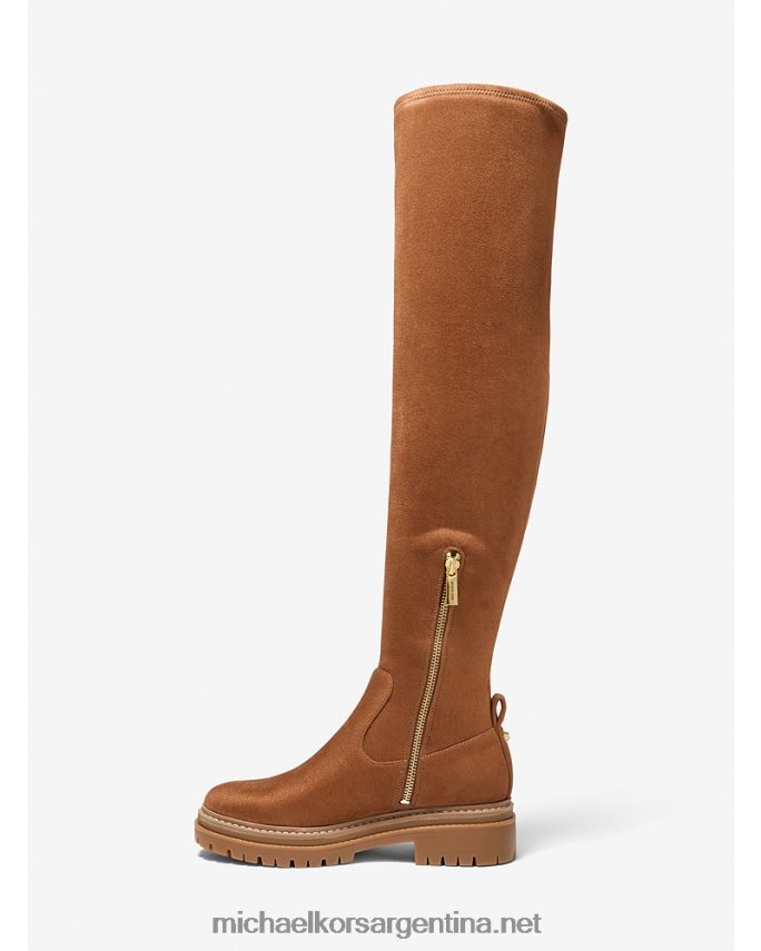 mujer equipaje Botas por encima de la rodilla Cyrus de gamuza sintética elástica Michael Kors T46HB02128