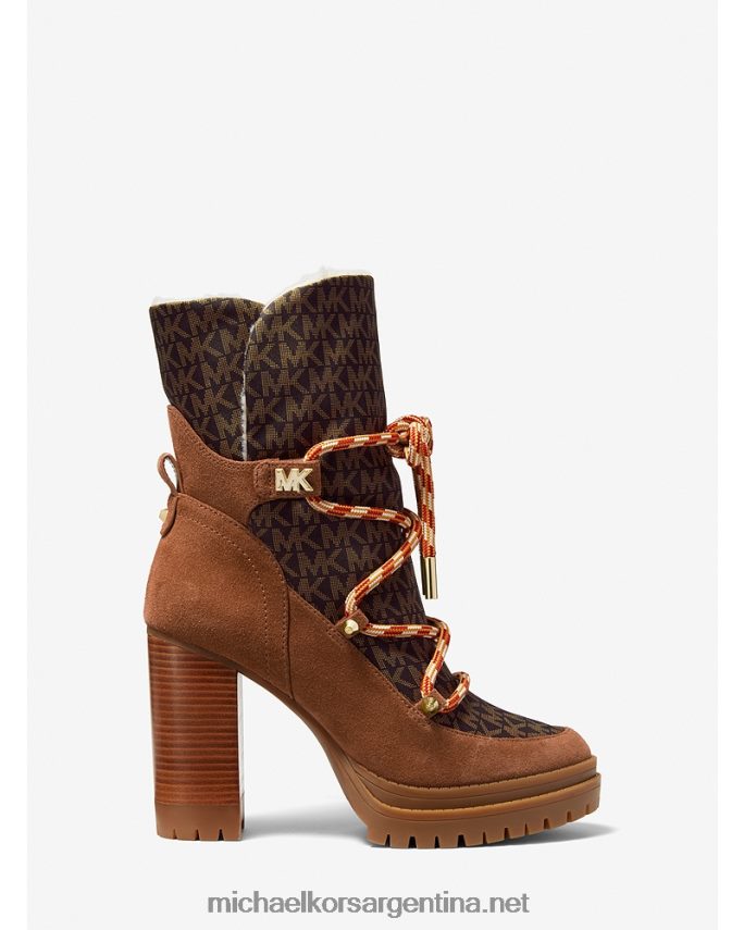 mujer equipaje bota culver de nailon y nubuck con logo estampado Michael Kors T46HB02095