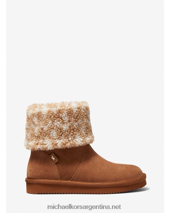 mujer equipaje bota de ante y sherpa con logo julia Michael Kors T46HB02200
