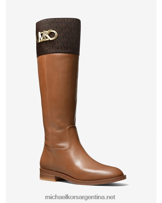 mujer equipaje multi logo de parker y bota de cuero Michael Kors T46HB02130