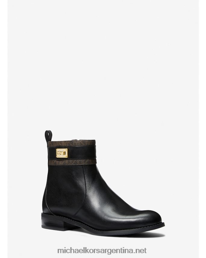 mujer marrón oscuro Botines de cuero y logo padma Michael Kors T46HB02175