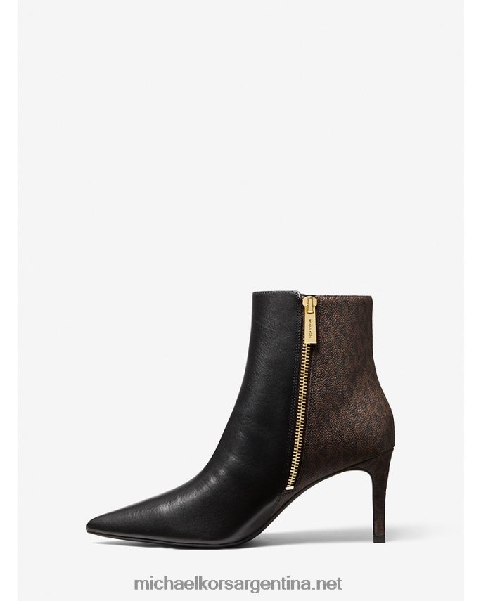 mujer marrón oscuro botín alina flex de piel y logo Michael Kors T46HB02177