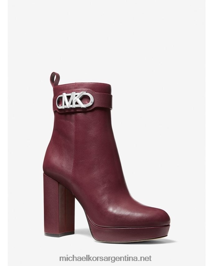 mujer merlot botas parker de piel con plataforma Michael Kors T46HB02091