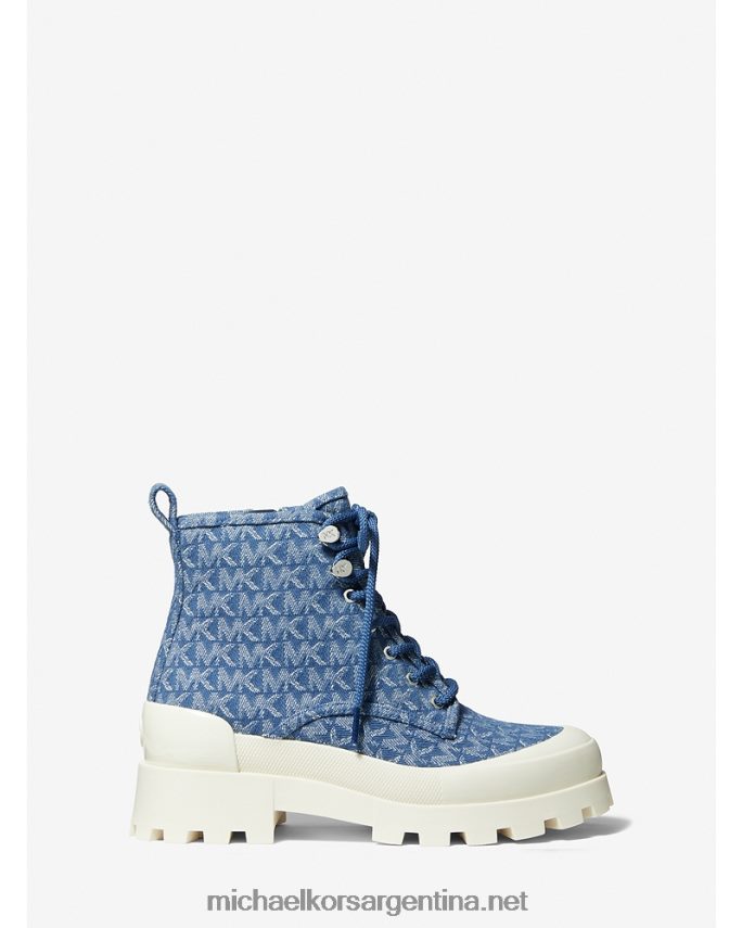 mujer mezclilla Bota militar payton de jacquard de mezclilla Michael Kors T46HB02116