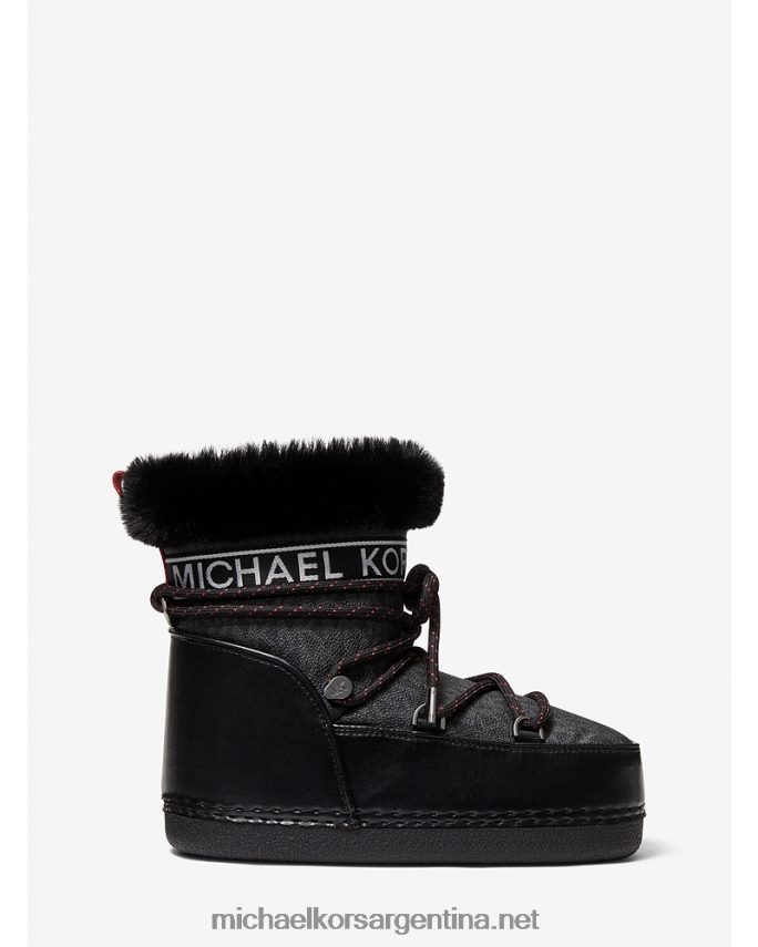 mujer negro bota de nieve con logo de zelda Michael Kors T46HB02115