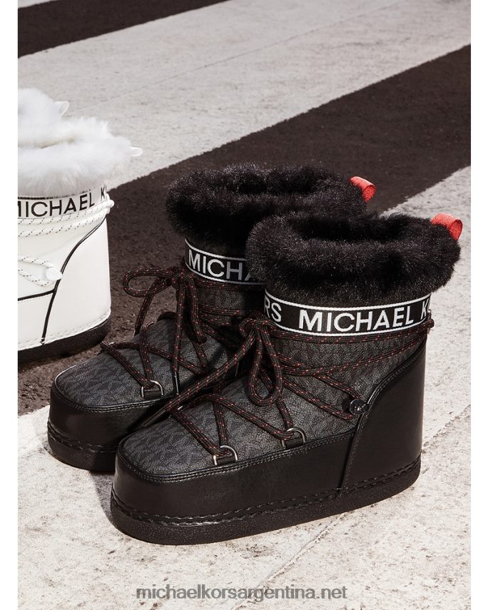 mujer negro bota de nieve con logo de zelda Michael Kors T46HB02115