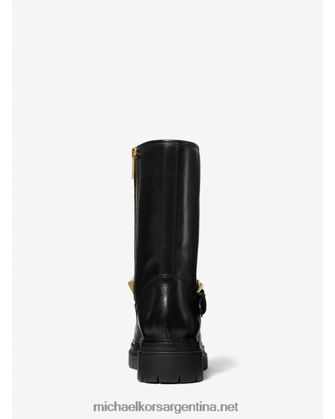 mujer negro bota layton de piel con tachuelas Michael Kors T46HB02169