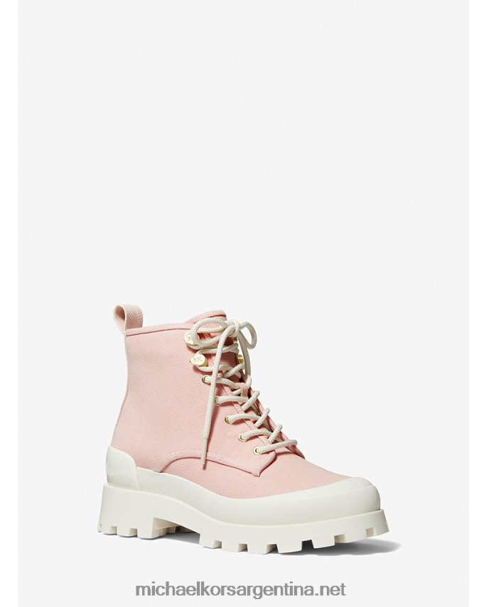 mujer rosa ahumada bota militar de lona de algodón payton Michael Kors T46HB02198