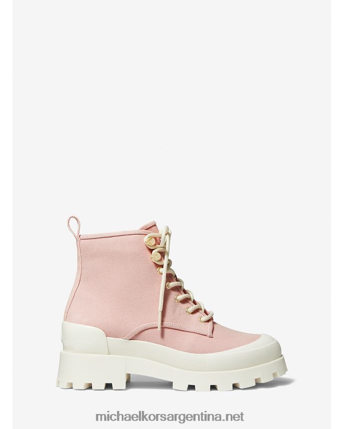 mujer rosa ahumada bota militar de lona de algodón payton Michael Kors T46HB02198