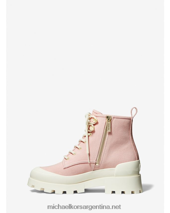 mujer rosa ahumada bota militar de lona de algodón payton Michael Kors T46HB02198