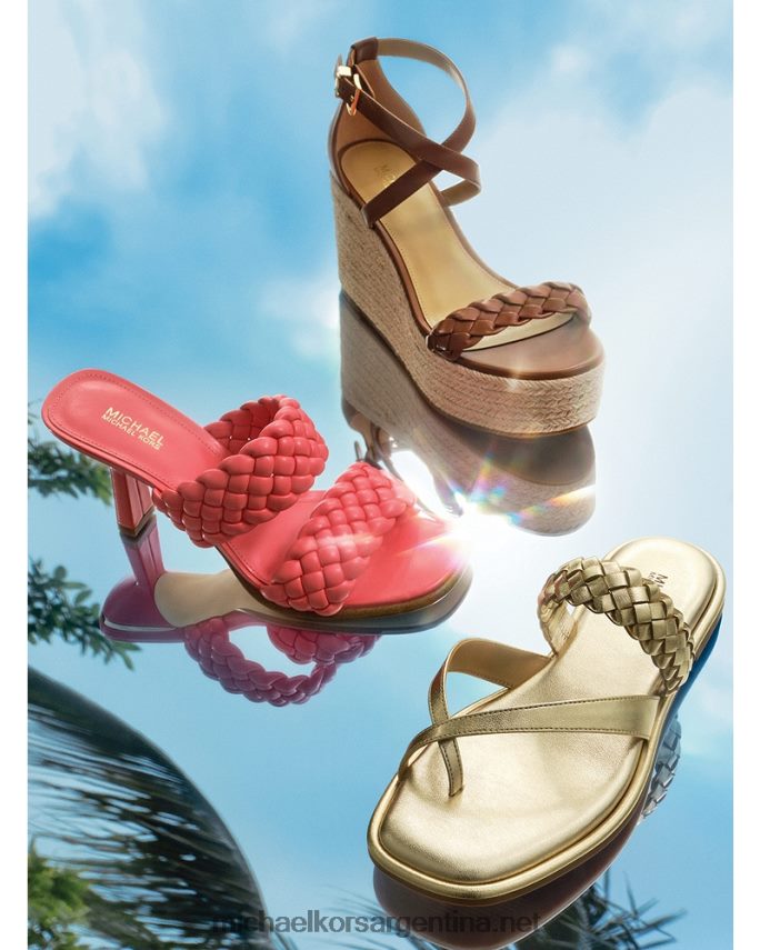 mujer equipaje sandalia con cuña de piel serena Michael Kors T46HB02329