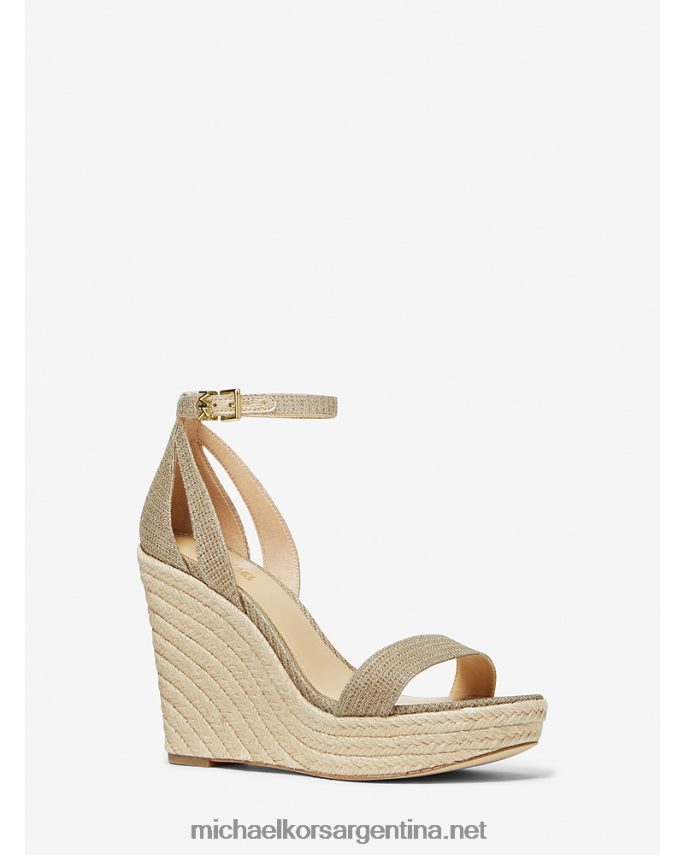 mujer es oro sandalias Kimberly con malla de cadena y purpurina Michael Kors T46HB02331