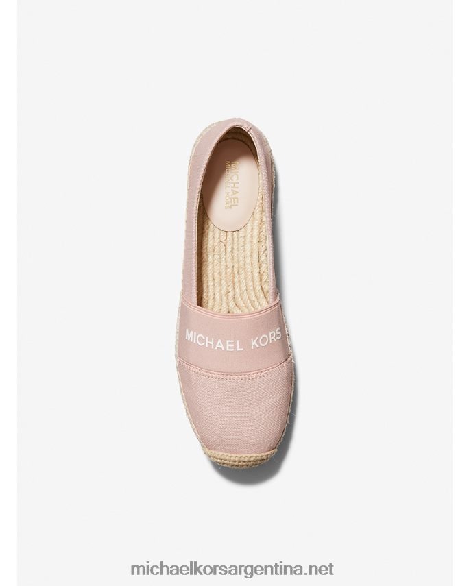 mujer Rosa suave alpargatas sin cordones de lona con logo Vicky Michael Kors T46HB02257