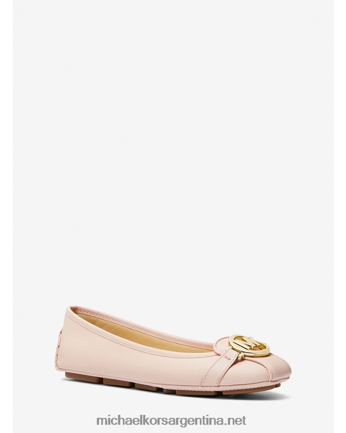 mujer Rosa suave mocasines fulton de piel sintética saffiano Michael Kors T46HB02265