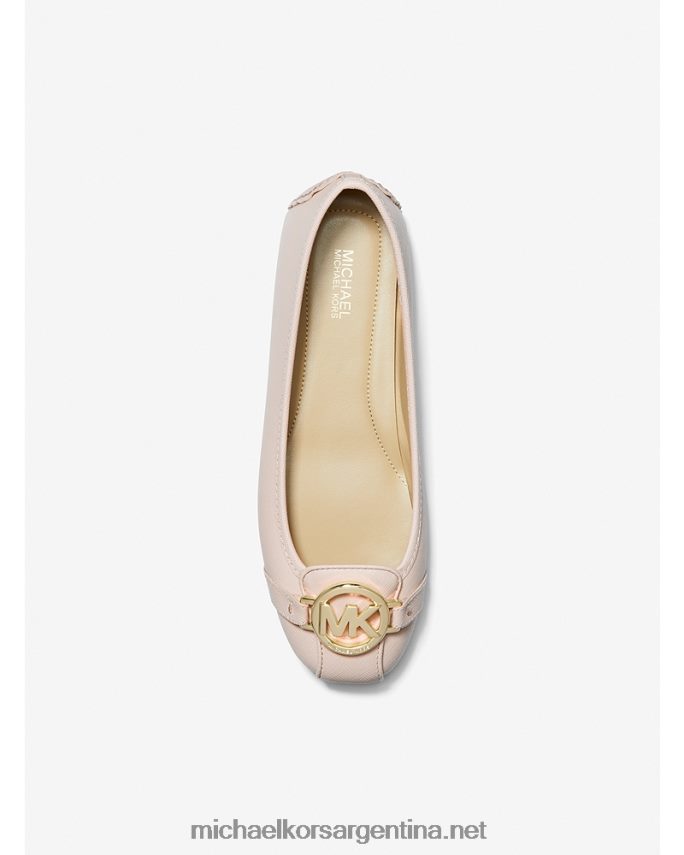 mujer Rosa suave mocasines fulton de piel sintética saffiano Michael Kors T46HB02265