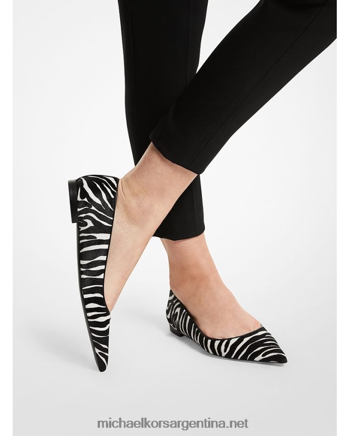 mujer marfil/negro colección agnes cebra pelo de becerro plano Michael Kors T46HB02278