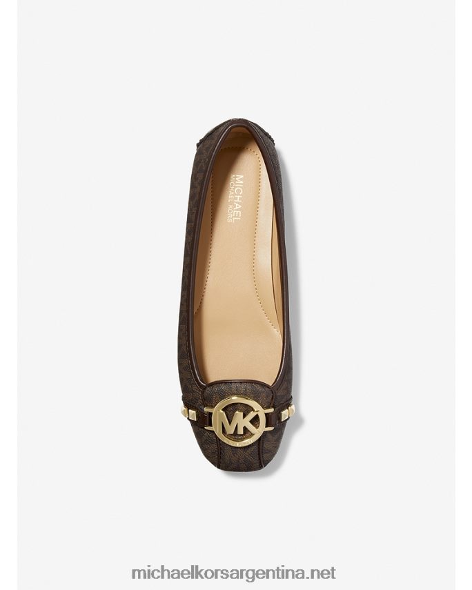 mujer marrón mocasines con logo y tachuelas Fulton Michael Kors T46HB02264